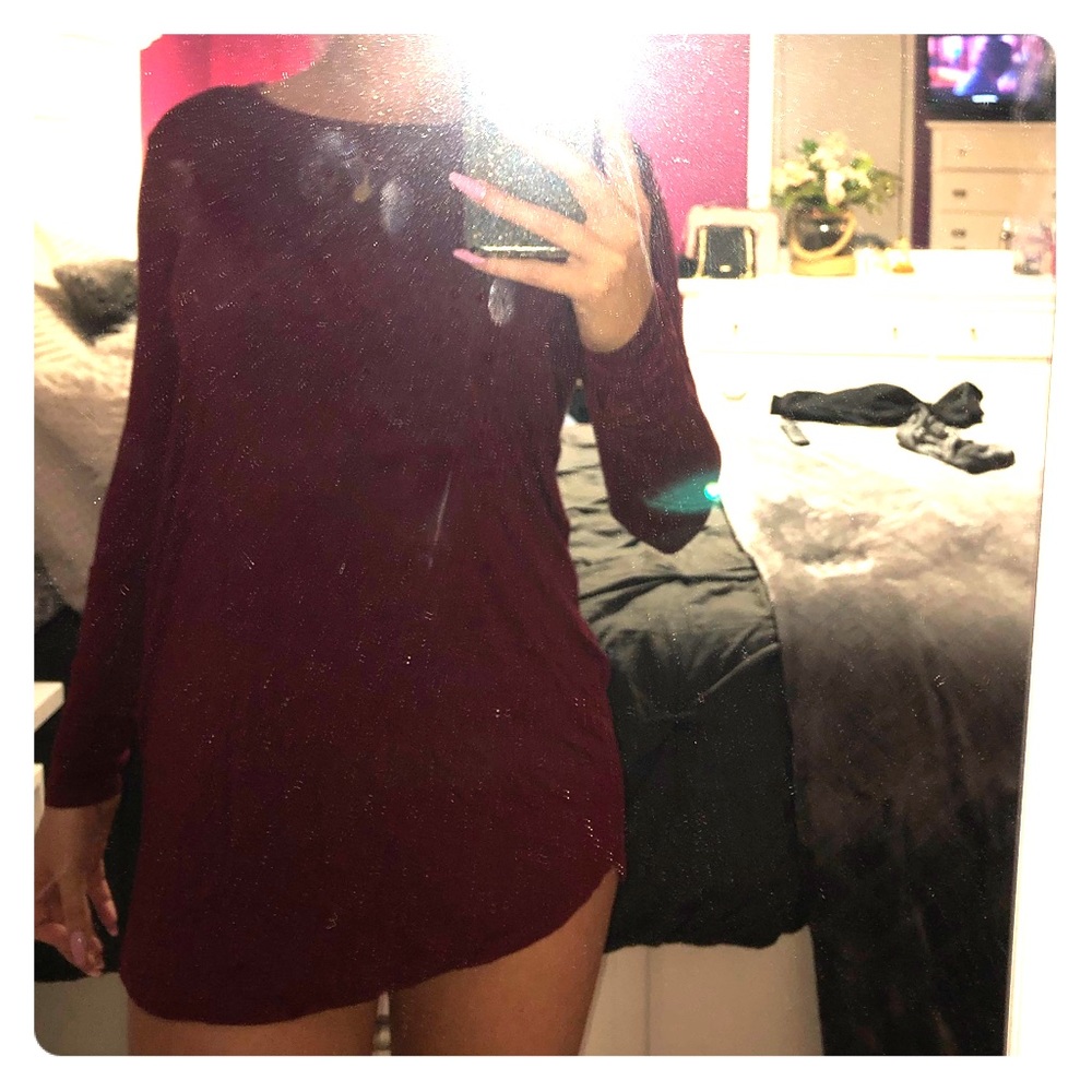 Garage Maroon Flowy dress size small